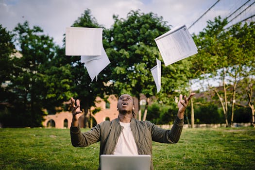 students celebrating exam success