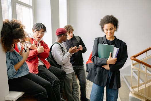 students engaging in a study group