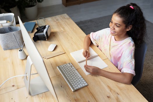 student studying with focus