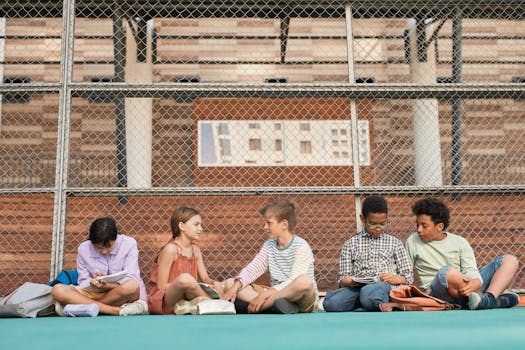 group of students studying together