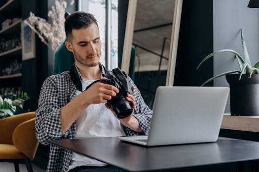 student using digital notes