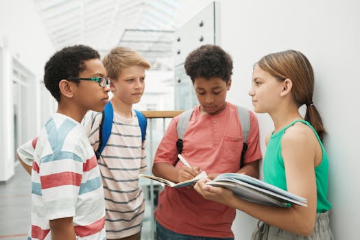 students studying together in a group