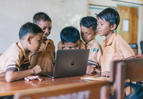 group of students studying together