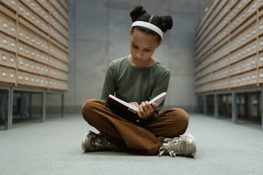 student studying in a quiet place